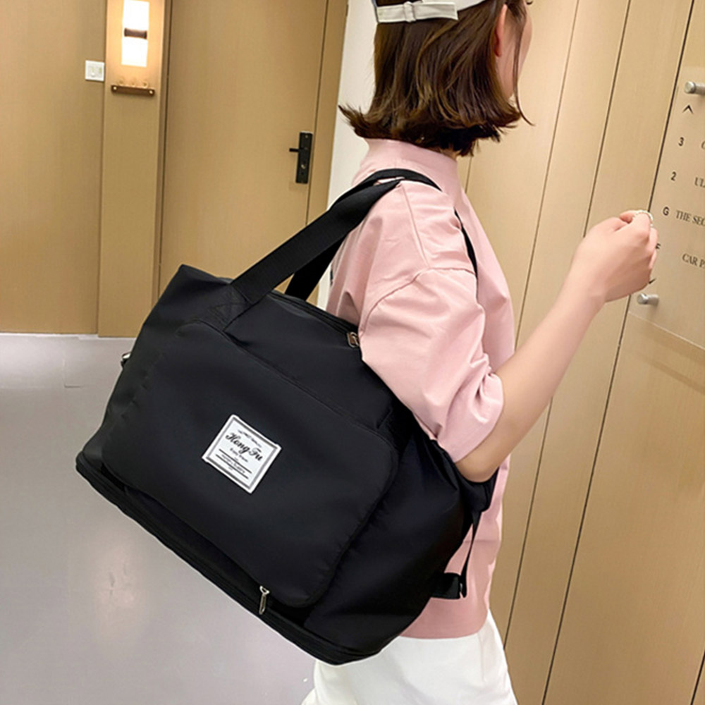 大容量キャリーオンバッグ レディース 旅行用拡張トートバッグ