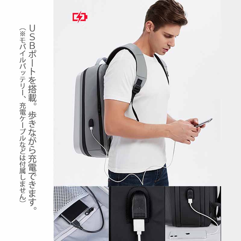 男性用大容量リュック 撥水加工 旅行出張対応キャリーオンバッグ