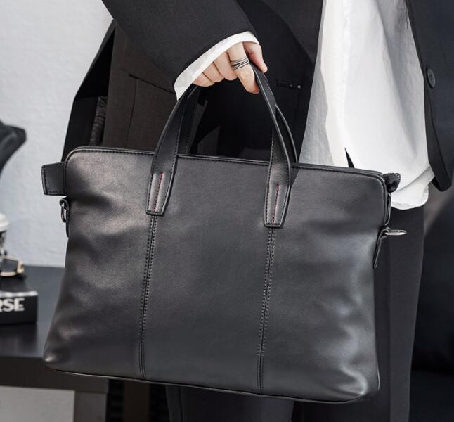 キャリーオンバッグ 男性用合成皮革ビジネスバッグ手提げ鞄