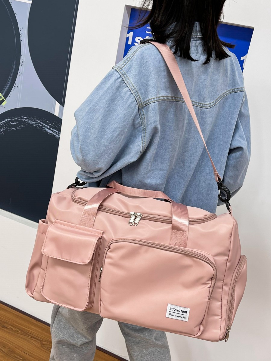 キャリーオンバッグ 多機能ポケット付き軽量旅行バッグ