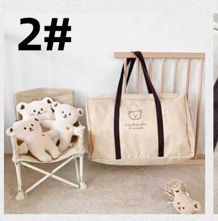 キャリーオンバッグ 熊柄 折りたたみ収納バッグ 大容量キャリーオン