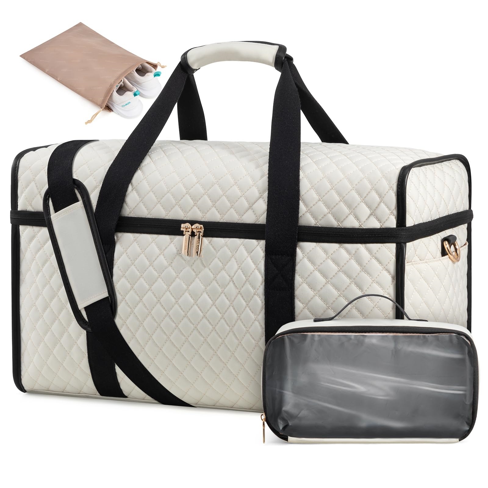 キャリーオンバッグ キルティング加工多機能トラベルボストンバッグ