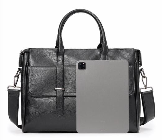 キャリーオンバッグ 男性用合成皮革ショルダー付きハンドバッグ