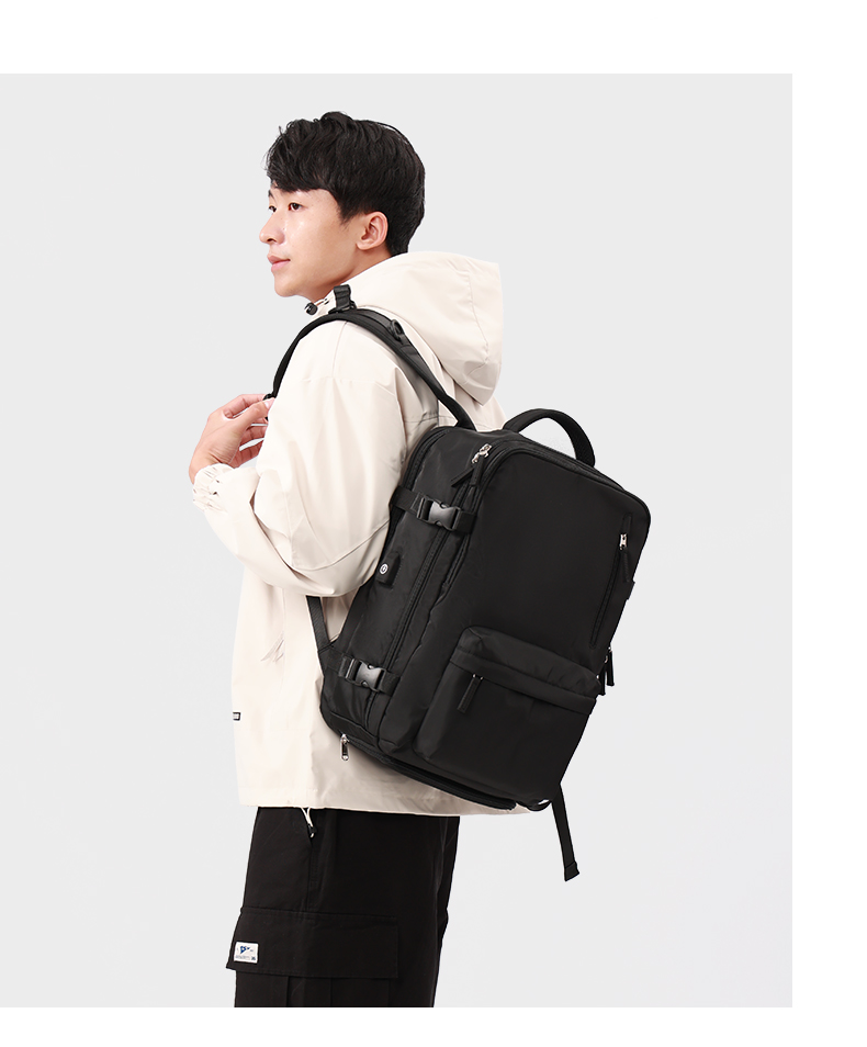 キャリーオンバッグ 多機能収納マルチポケットリュック
