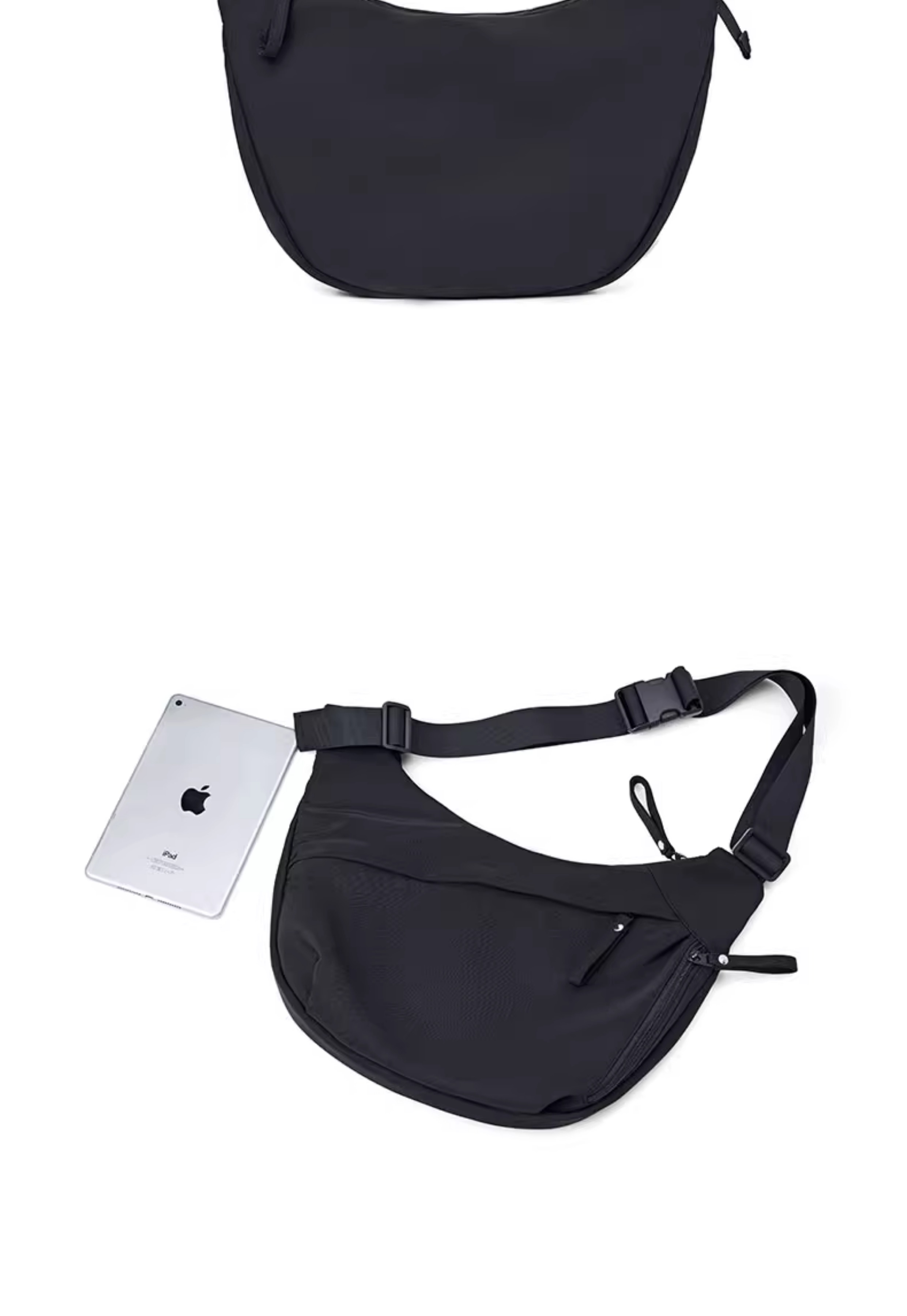 ボディバッグ シンプル半月形ボディーバッグ