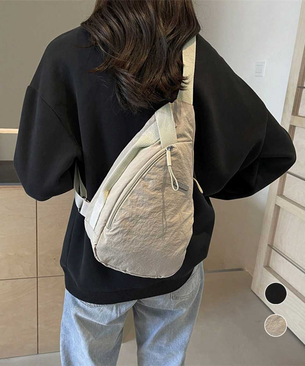 三角形デザイン ワンショルダーボディバッグ