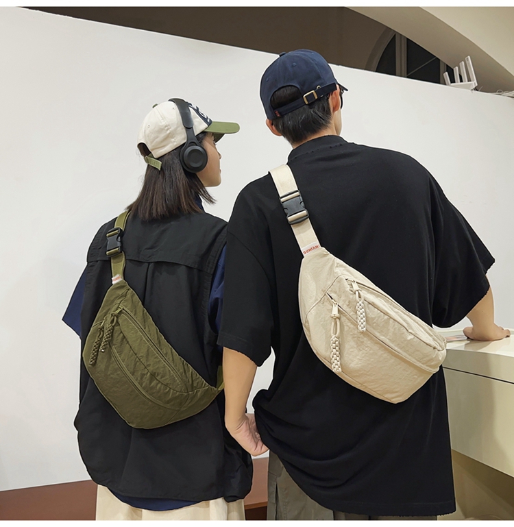 ボディバッグ 編み飾り付き 斜め掛けボディバッグ