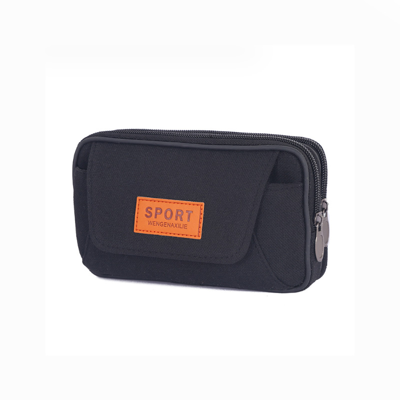 ボディバッグ 男女兼用撥水加工帆布ウエストポーチ大容量多機能