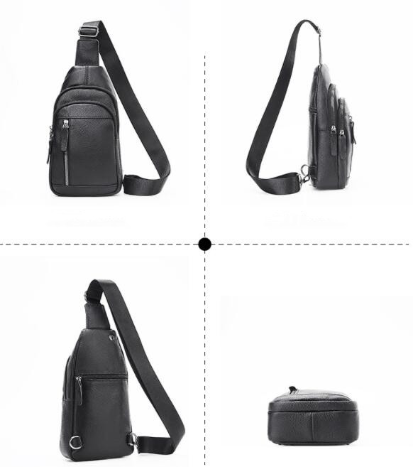 メンズ斜めがけ合成皮革ボディバッグ