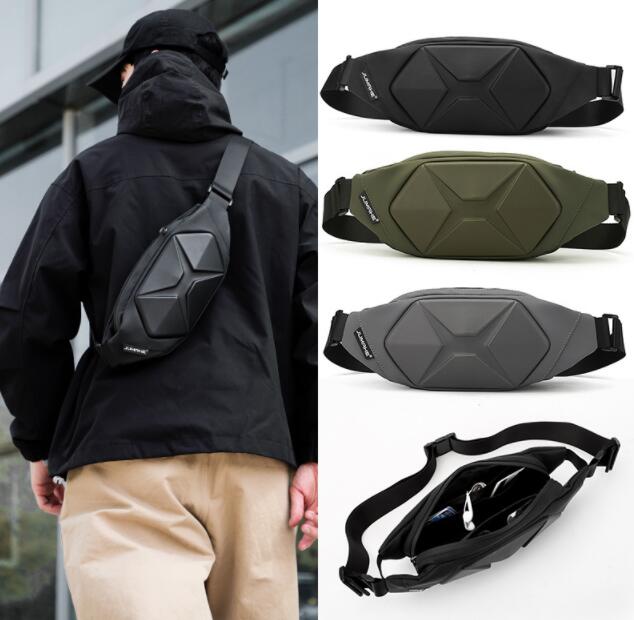 ボディバッグ メンズ 撥水加工 ウエストバッグ 幾何学模様 斜め掛け対応