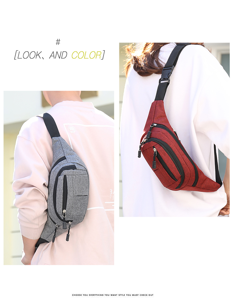 軽量防水ボディバッグ ウエストバッグ 男女兼用