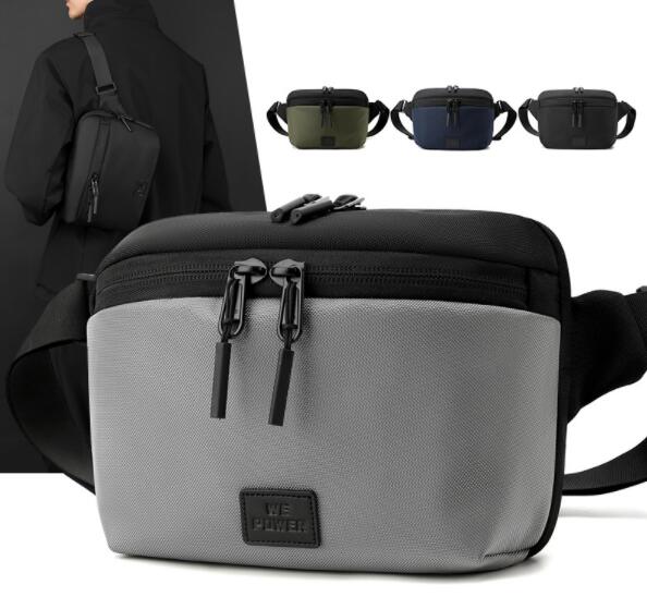 メンズ撥水ボディバッグ斜めがけウエストバッグ