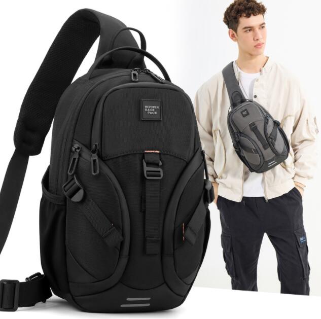 メンズ多機能ボディバッグ斜め掛けショルダー
