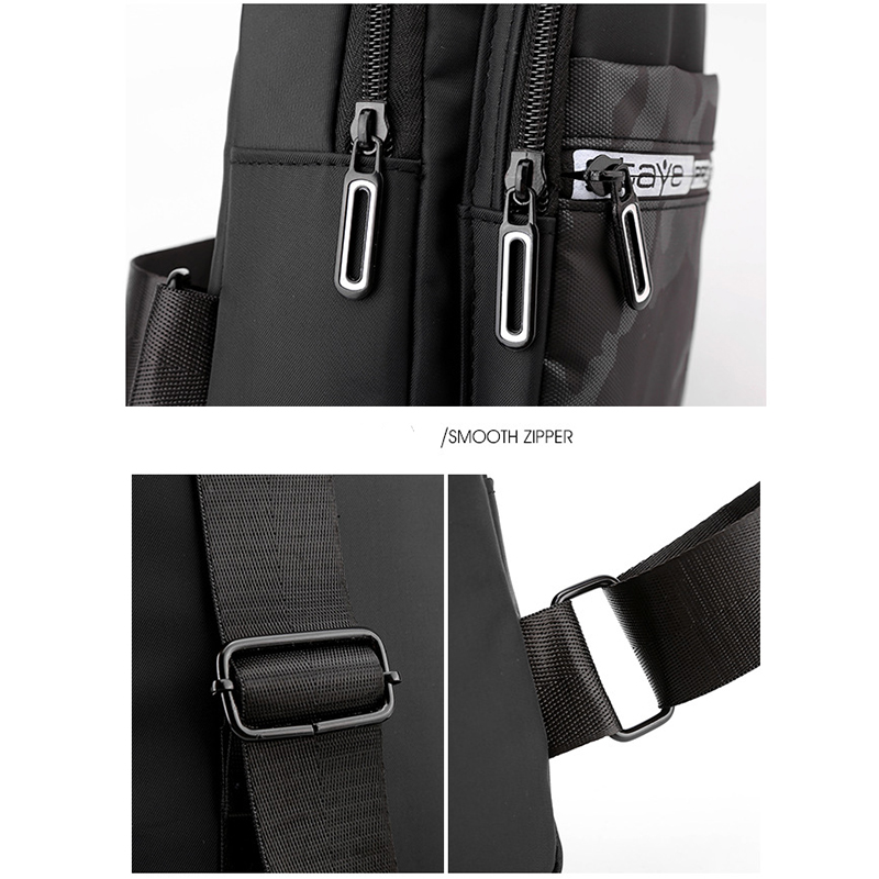 軽量ボディバッグ メンズ 肩掛け イヤホン穴付き