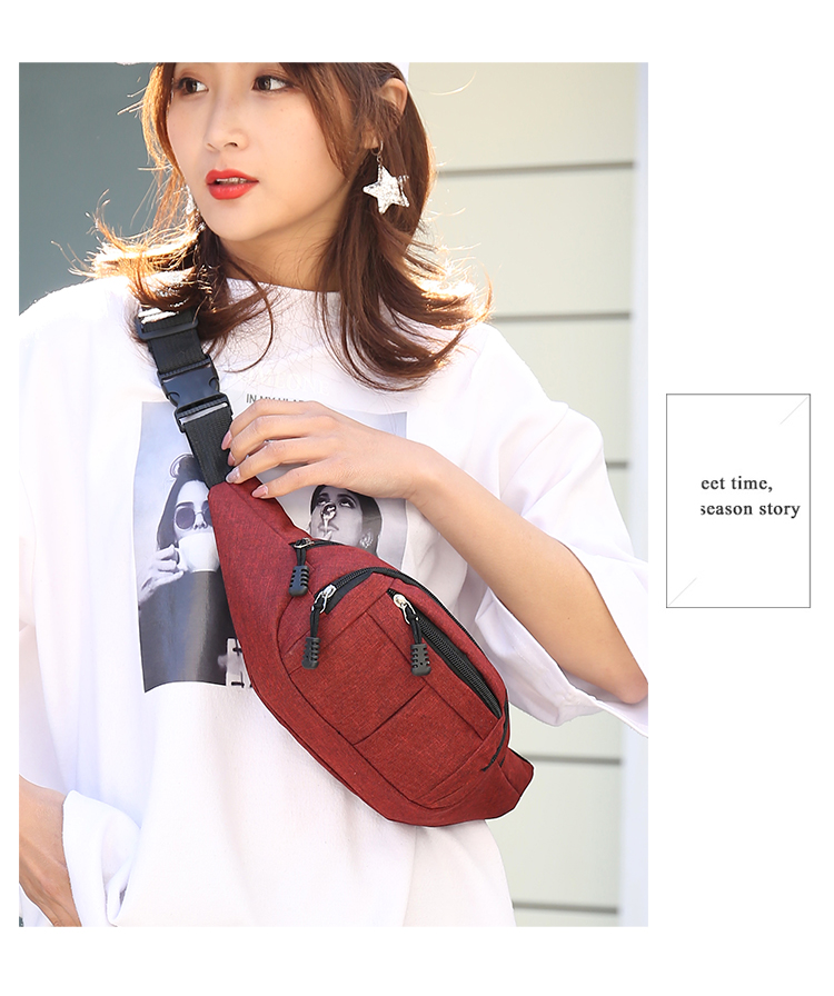 軽量防水ボディバッグ ウエストバッグ 男女兼用