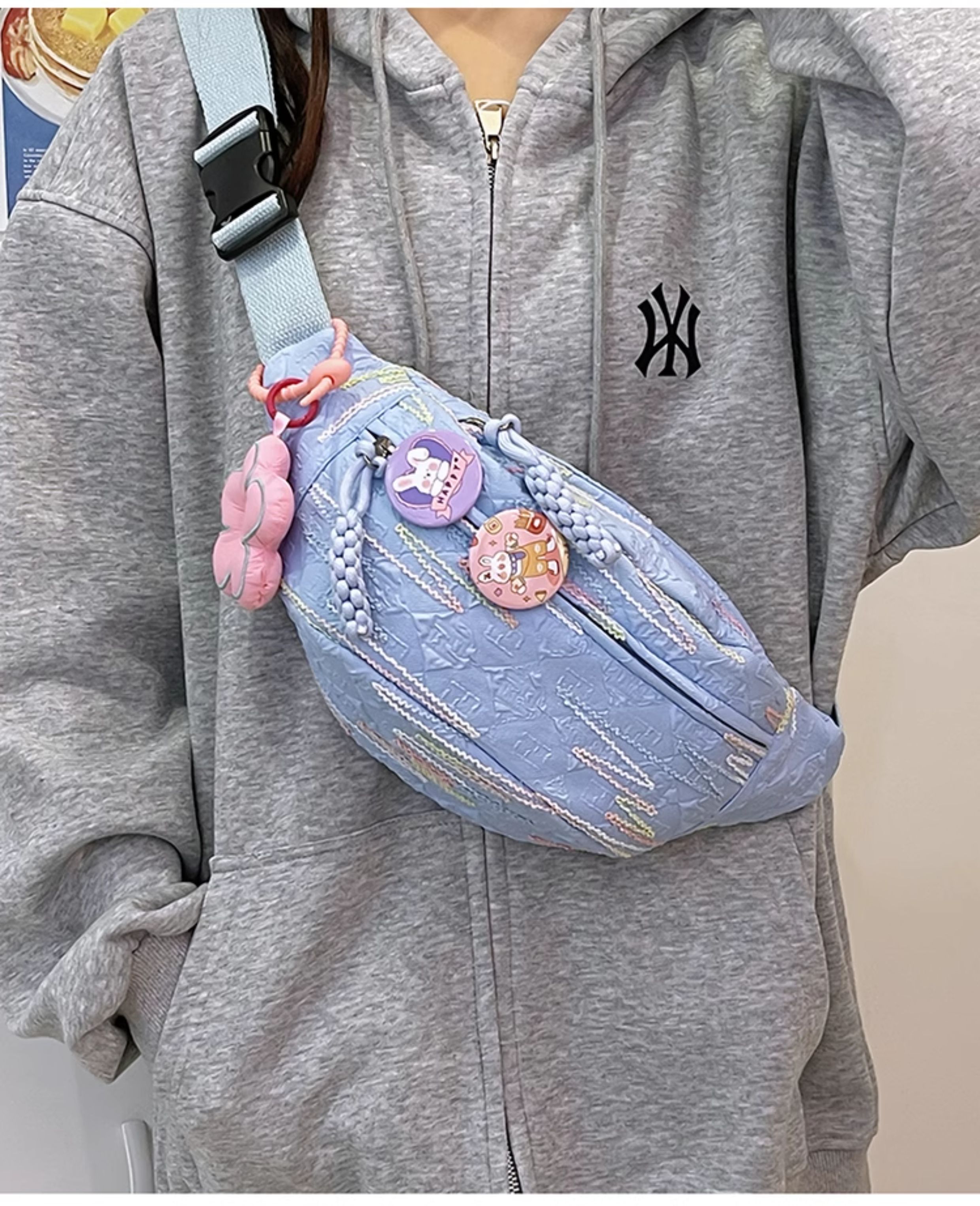 ボディバッグ 夢見るお花チャームボディーバッグ