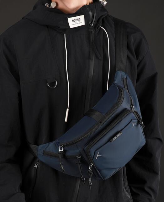 メンズ撥水ウエストバッグ多機能ボディバッグ