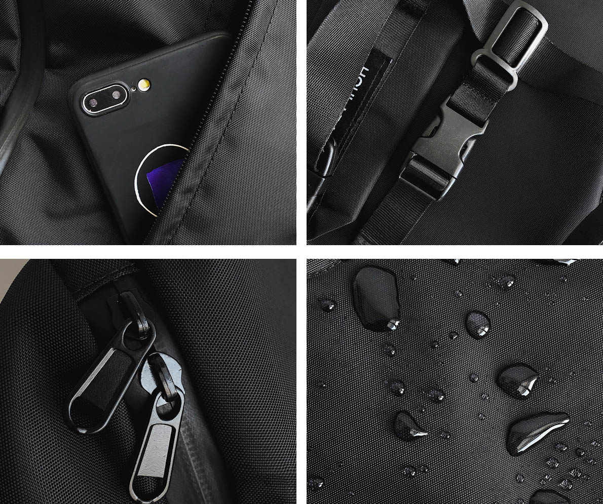 防水機能付きワンショルダー男女兼用ボディバッグ