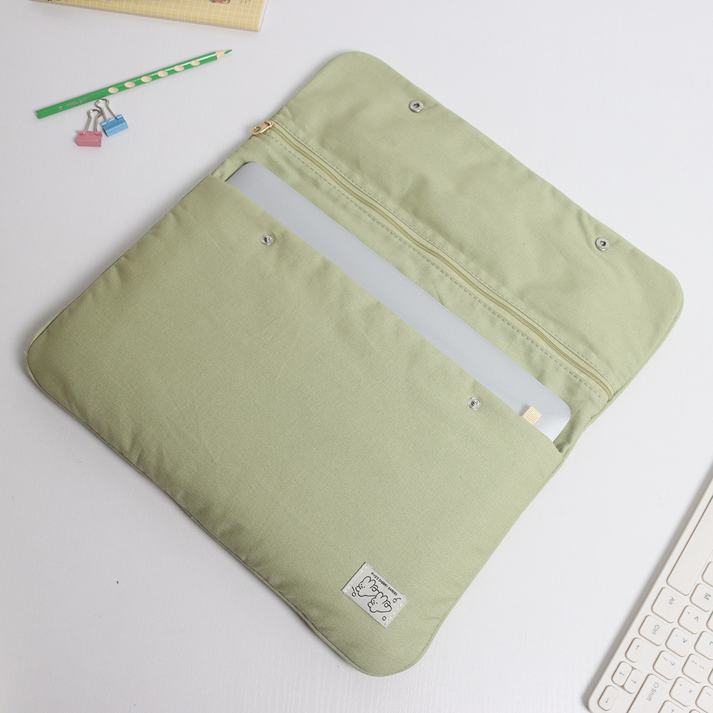 パソコンケース ボタン留めフラップ式多機能パソコンケース