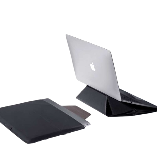 入れたまま使えるスタンド一体型パソコンケース　ブラック　13インチ-16インチまで対応　ビジネスシーンにも◎