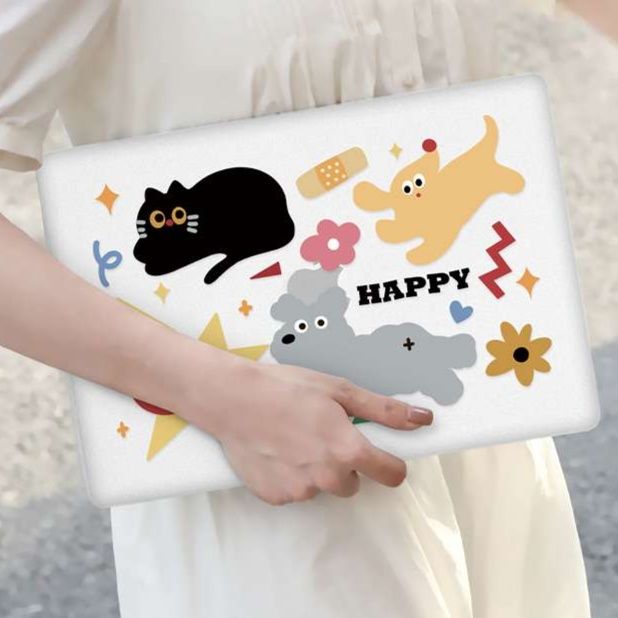 パソコンケース かわいい食べ物とカジュアル言葉のデザインケース