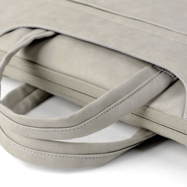 パソコンケース 上質スエード調二層収納パソコンバッグ