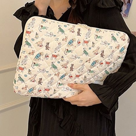 パソコンケース レトロ動物刺繍柄パソコン収納ケース