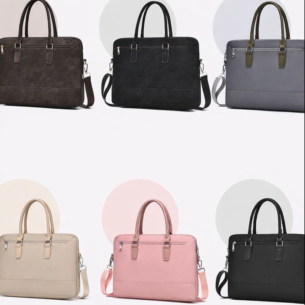 パソコンケース 上質合成皮革の二層式ビジネスパソコンケース