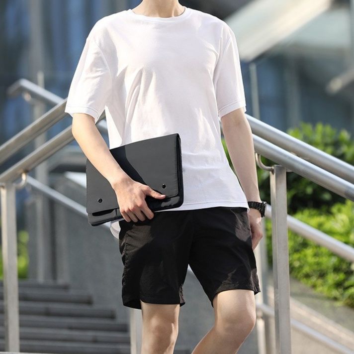 パソコンケース 多機能収納ポケット付き折りたたみパソコンケース