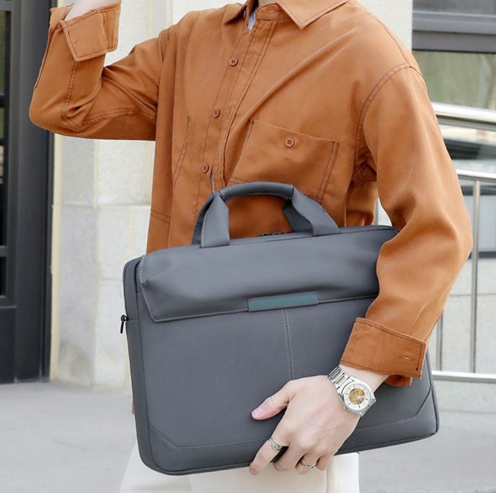 パソコンケース 多機能収納ビジネス用二層式パソコンバッグ