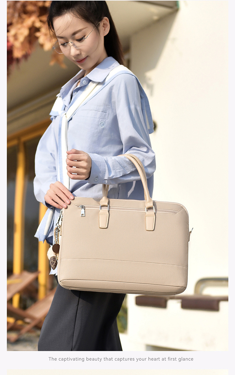 パソコンケース 上質合成皮革の二層式ビジネスパソコンケース