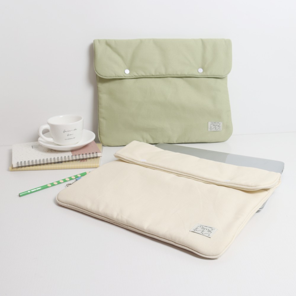 パソコンケース ボタン留めフラップ式多機能パソコンケース