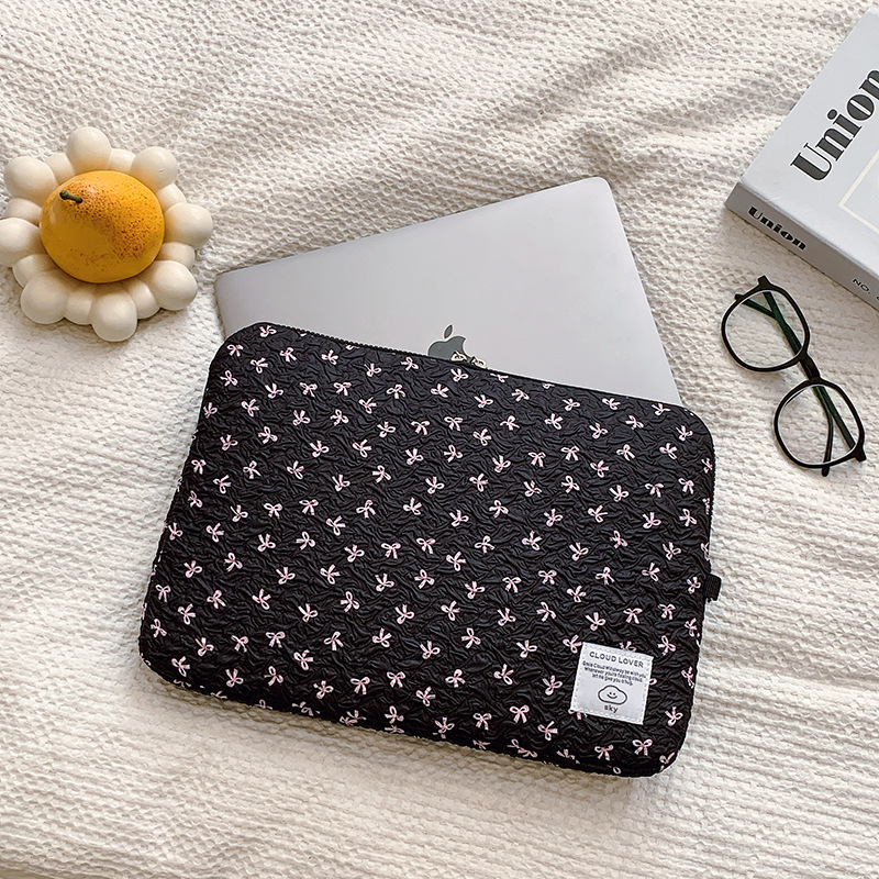 パソコンケース ツイード調編み込み柄ふんわりパソコンケース