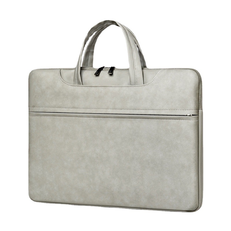 パソコンケース 上質スエード調二層収納パソコンバッグ