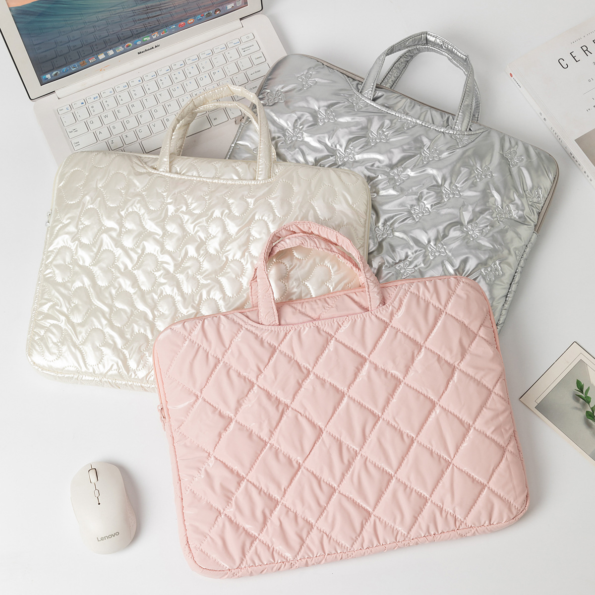パソコンケース キルティング加工ふんわりクッションパソコンバッグ