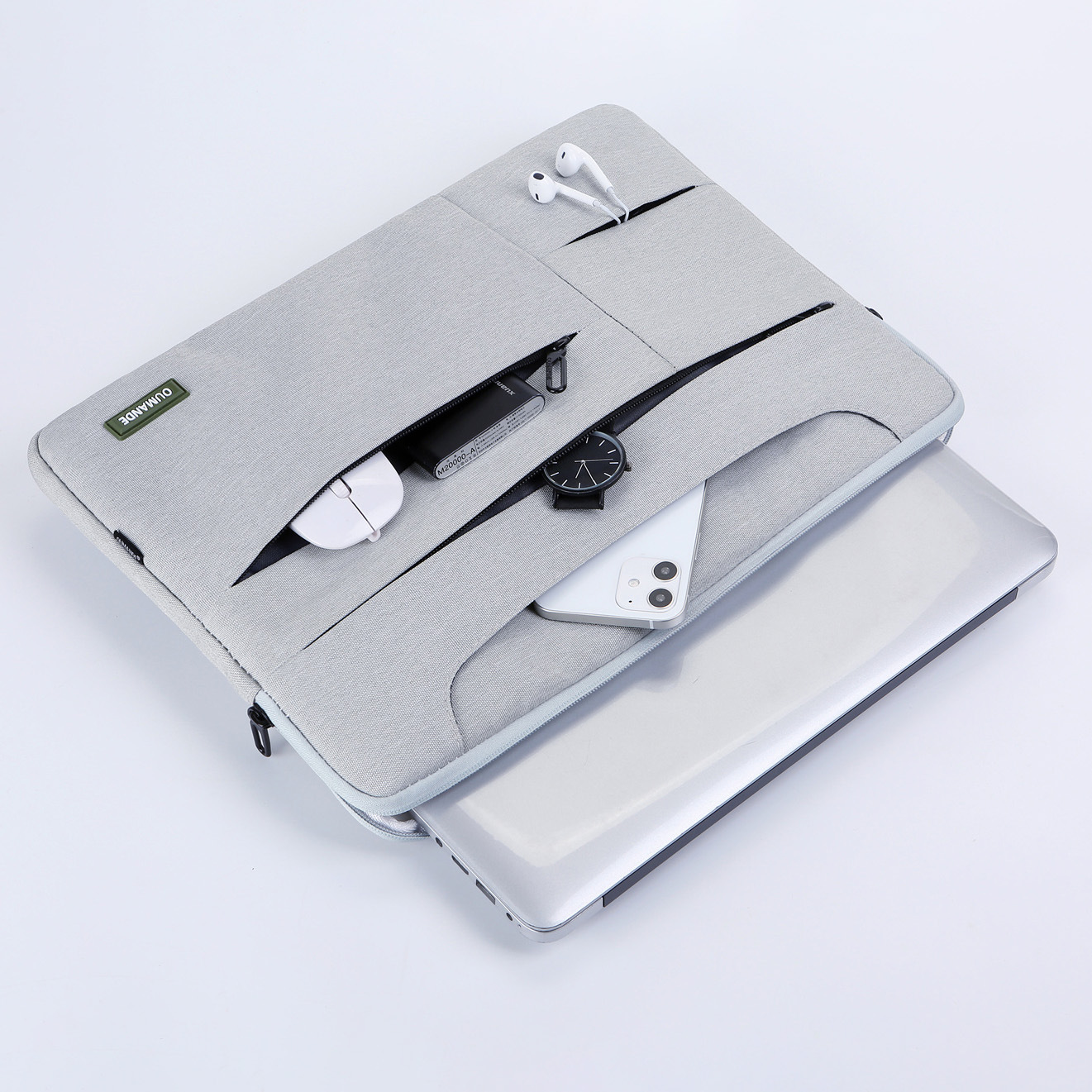 パソコンケース 多機能ポケット付き持ち手式パソコンケース