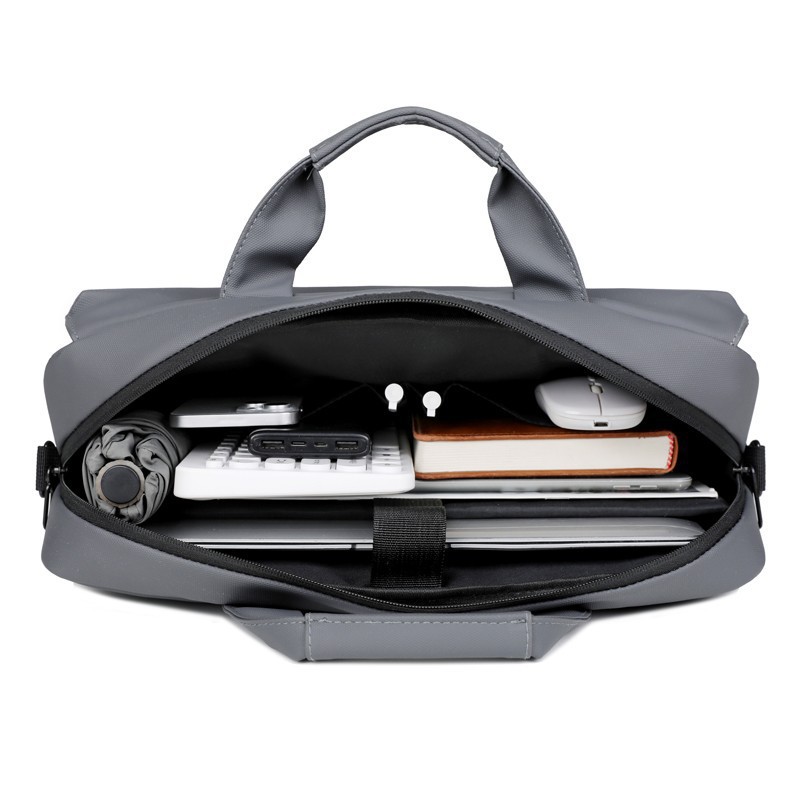 パソコンケース 多機能収納ビジネス用二層式パソコンバッグ