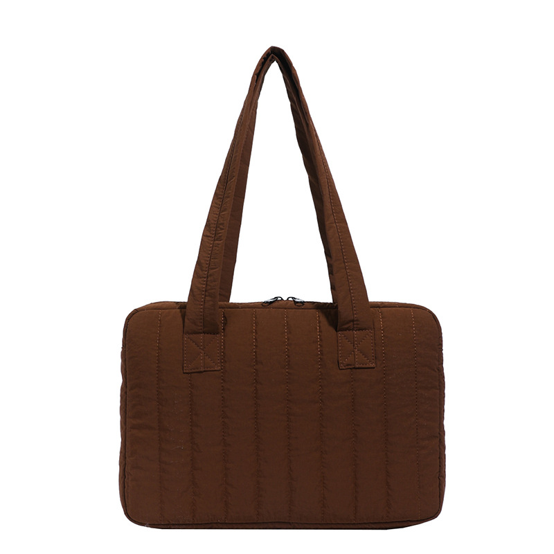 パソコンケース 縦型キルティングステッチ肩掛けパソコンケース