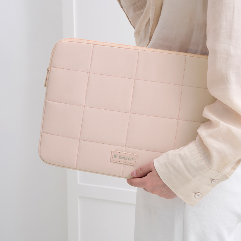 パソコンケース キルティング格子模様パソコン収納バッグ