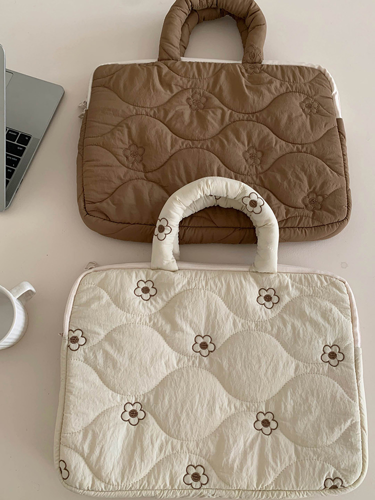 パソコンケース 花柄キルティングふんわりパソコン収納バッグ