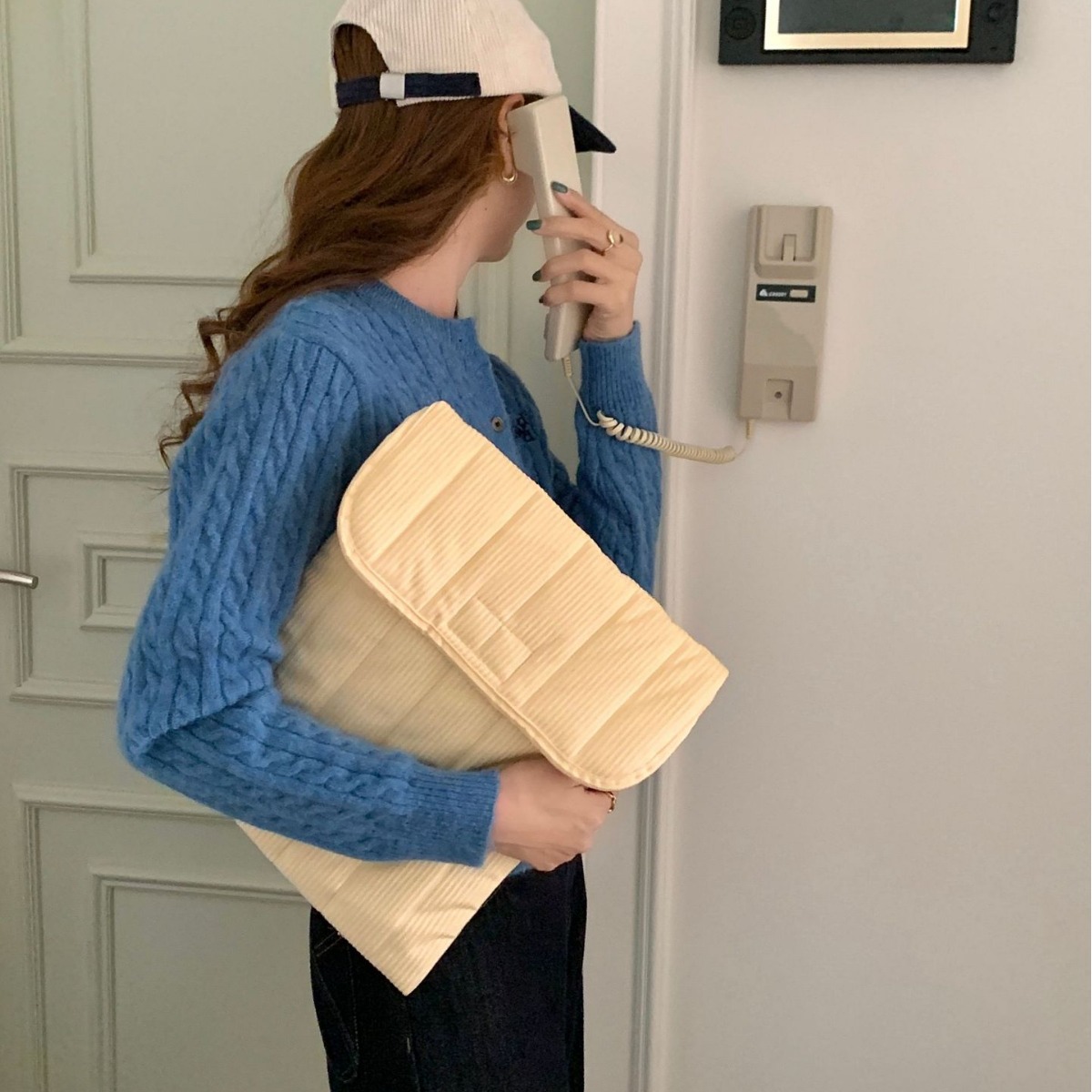 パソコンケース コーデュロイ生地の柔らか封筒型パソコンケース