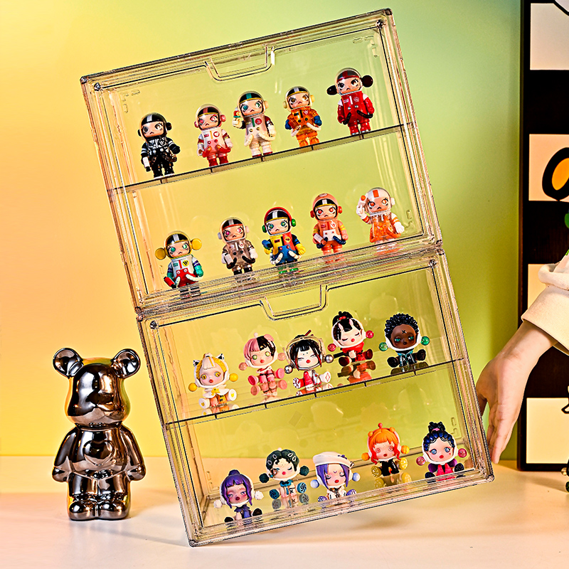 フィギュアケース 積み重ね自在の透明コレクションケース
