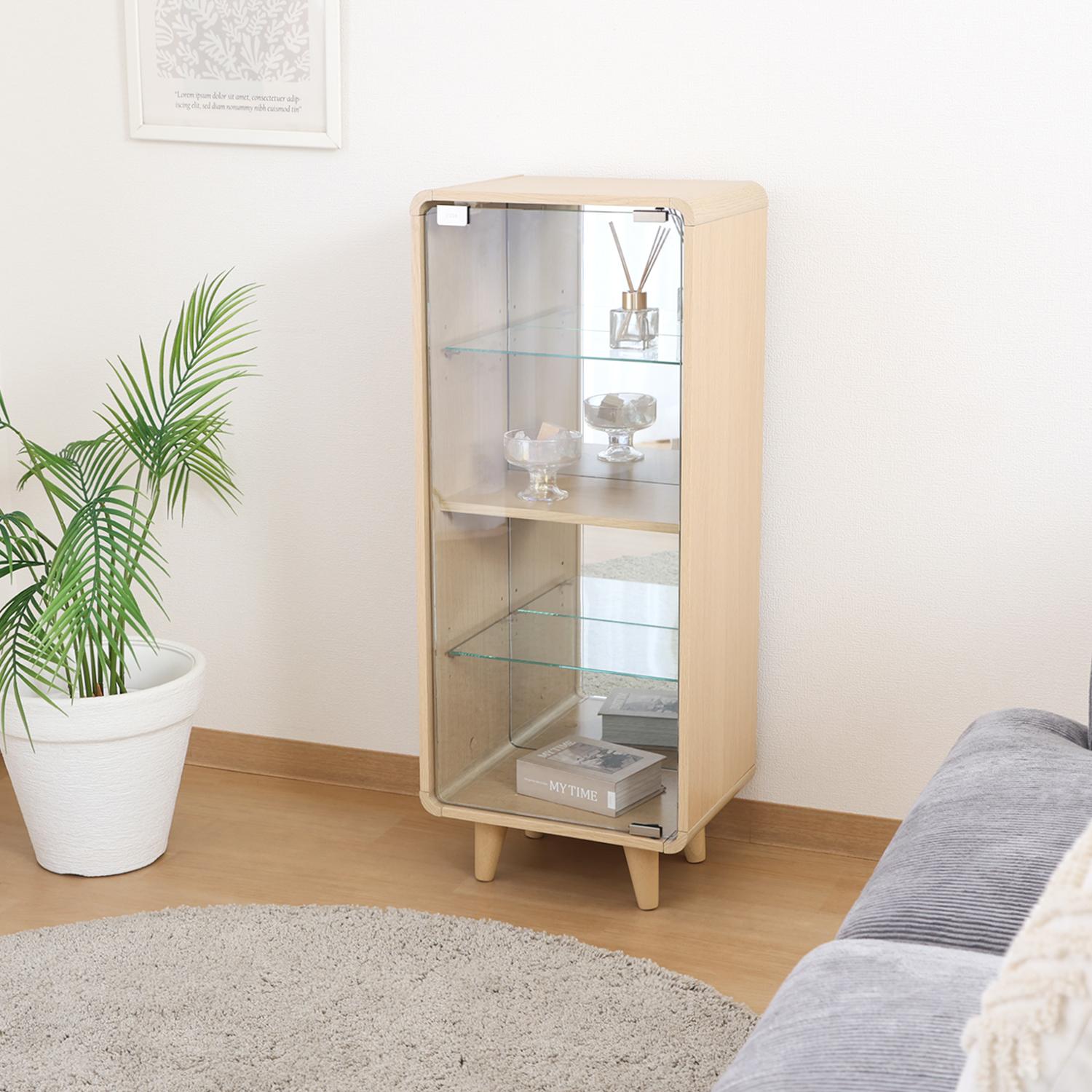 フィギュアケース 大型 木目調 クレール 収納棚