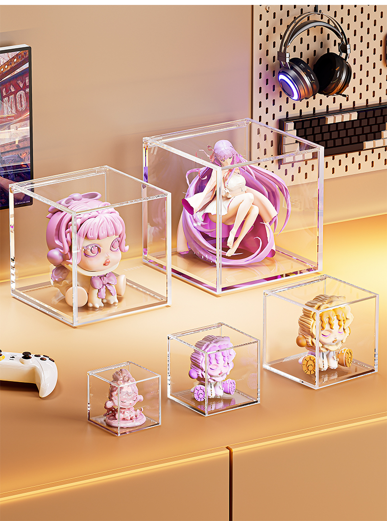 フィギュアケース 透明積み重ね可能フィギュアボックス