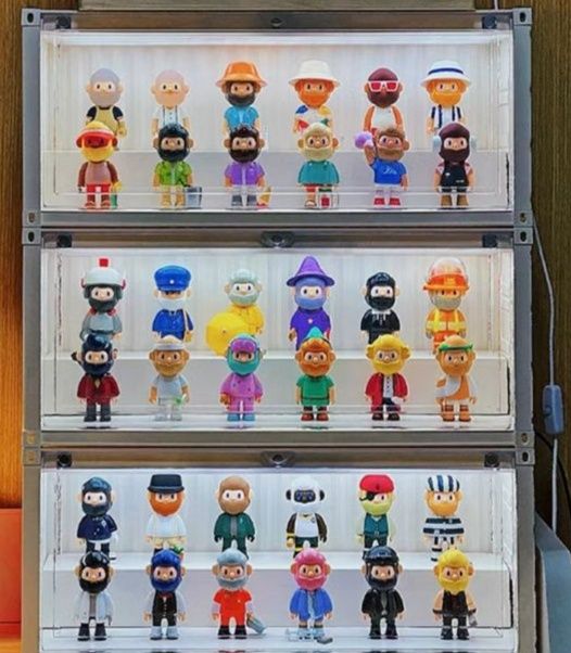 フィギュアケース 大型 コレクション輝く多段式棚