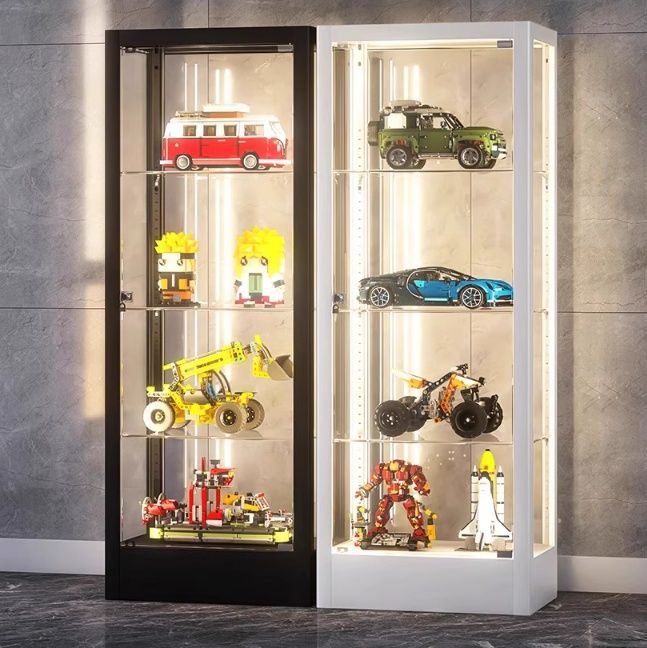 フィギュアケース 高級双連ガラス大型フィギュアケース