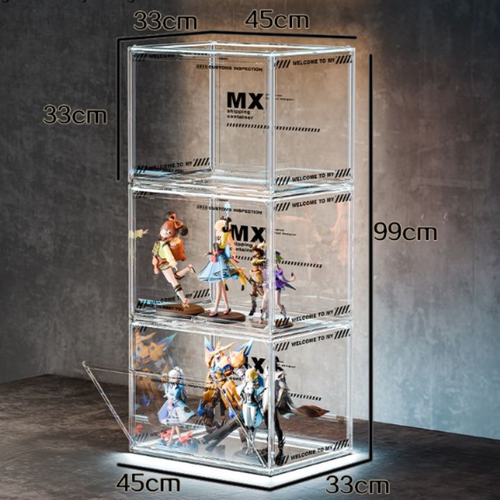 フィギュアケース 積み重ね可能な透明コレクションケース