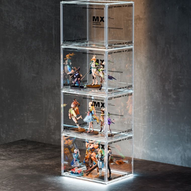 フィギュアケース 積み重ね可能な透明コレクションケース