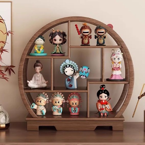 フィギュアケース 丸型和風フィギュアケース
