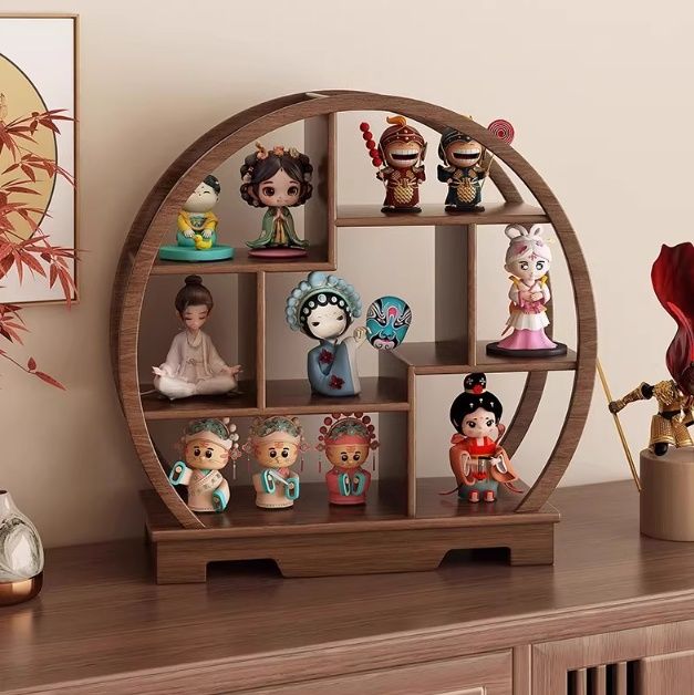 フィギュアケース 丸型和風フィギュアケース